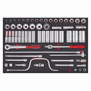 63pc 1/2in Dr. Metric Socket & Acc. Set (EVA) -Teng