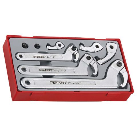 8pc Hook & Pin Wrench Set - TC-Tray -Teng