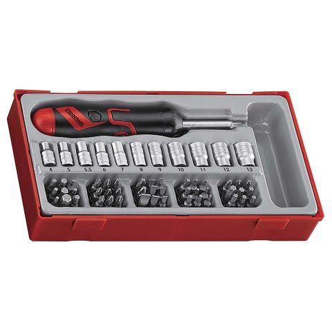 64pc MD Ratchet S/Driver Bits & Skt Set - TC-Tray -Teng