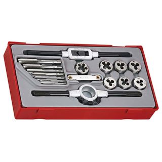 17pc Metric Tap & Die Set - TC-Tray -Teng