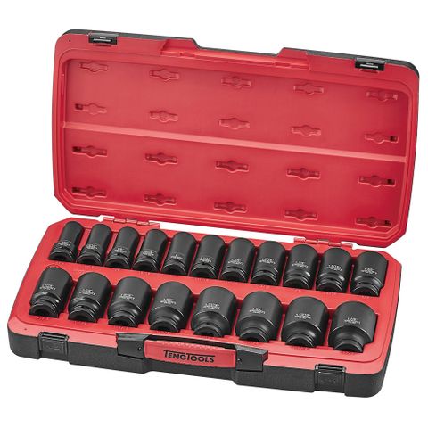 21pc 3/4in Dr. AF Deep Impact Socket Set 6-Pnt -Teng