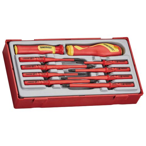 10pc 1000 Volt Screwdriver Set FL-PH-PZ - TC-Tray -Teng