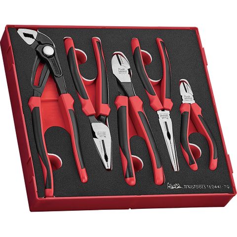 5pc Plier Set TPR Grip Q EVA2 -Teng