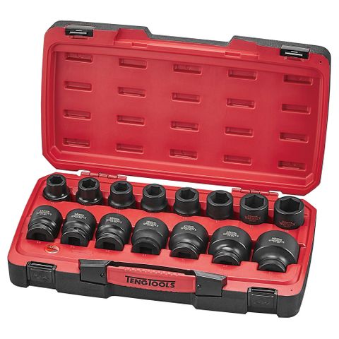 17pc 3/4in Dr. MM Reg. Imp Skt Set 6-Pnt 19mm-50mm -Teng