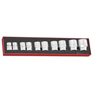 10pc 3/4in Dr. Socket Set 22-50mm -TEX-Tray -Teng