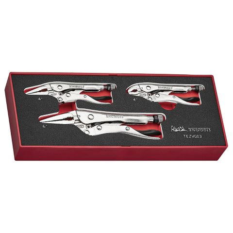 3pc Plier Set Power Grip -Teng