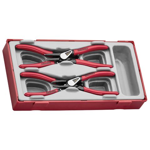 4pc 5in Spring Circlip Plier Set - TC-Tray -Teng