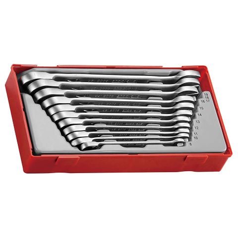 11pc Rev. Ratchet Comb. Spanner Set 8-19mm - TC-Tray -Teng