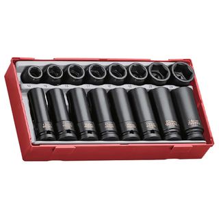 20Pc Impact Socket Set 1/2in Drive - TC-Tray -Teng