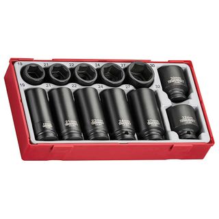 12pc 1/2in Dr. Impact Socket Set - TC-Tray -Teng