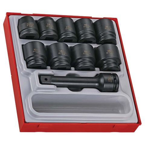 16pc 3/4in Dr. Imp Skt Set - TTD-Tray 19mm-38mm -Teng