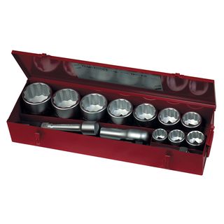 15pc 1in Dr. MM Reg. Socket Set 12Pnt -Teng