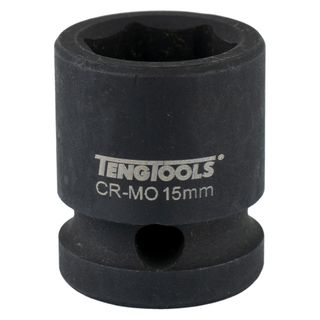 1/2in Dr. Stubby Impact Socket 15mm DIN -Teng