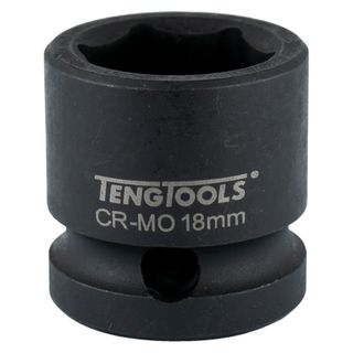 1/2in Dr. Stubby Impact Socket 18mm DIN -Teng