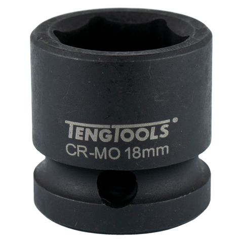 1/2in Dr. Stubby Impact Socket 18mm DIN -Teng