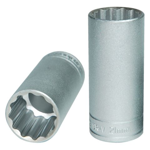 3/8in Dr. Deep Socket 21mm 12pt -Teng