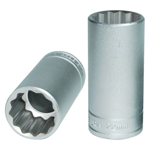 3/8in Dr. Deep Socket 22mm 12pt -Teng