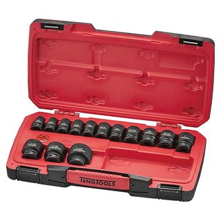 18pc 1/2in Dr. AF Reg. Impact Socket Set 6-Pnt -Teng