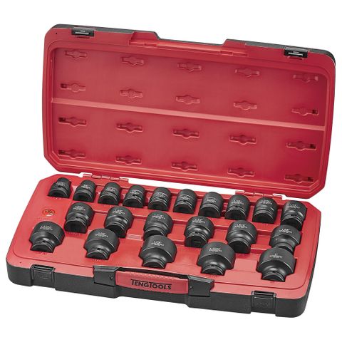 23pc 3/4in Dr. AF Reg. Impact Socket Set 6-Pnt -Teng