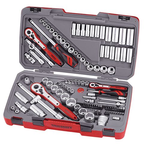 111pc 1/4in-3/8in-1/2in Dr. MM/AF Socket Set -Teng