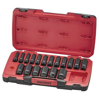 22pc 1/2in Dr. MM Deep Impact Socket Set 6-Pnt -Teng