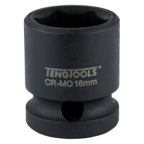 1/2in Dr. Stubby Impact Socket 16mm DIN -Teng