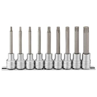 9pc 1/2in Dr. Long TX Bit Socket Set - TX20-TX60 -Teng