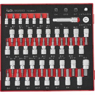 47pc 1/4in & 3/8in Bit Socket Set EVA2 -Teng