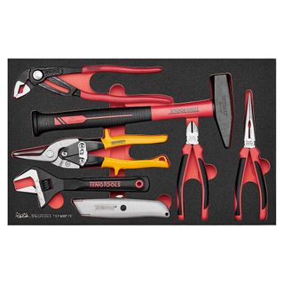 7pc Plier and Engineers Hammer Set -Teng