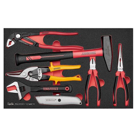 7pc Plier and Engineers Hammer Set -Teng