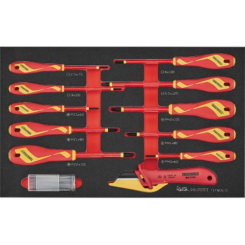 15pc Insulated Screwdriver & Knife Set EVA3 -Teng