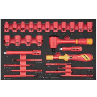 27pc Socket & Torque Screwdriver Set Insulated -Teng