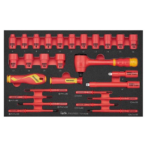 28pc Socket and Screwdriver Set Insulated -Teng