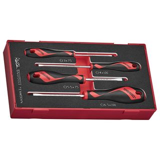 4pc Screwdriver Set Flat -Teng