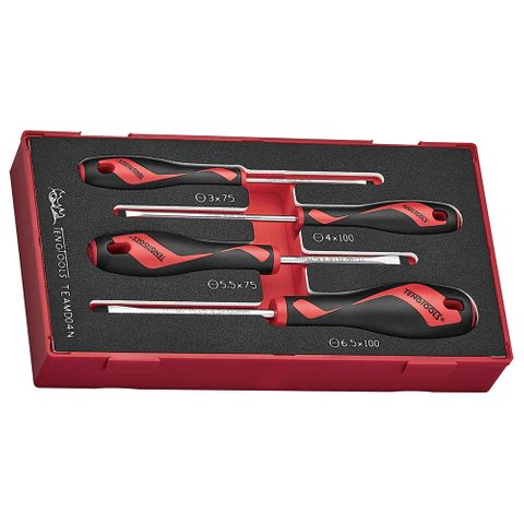 4pc Screwdriver Set Flat -Teng