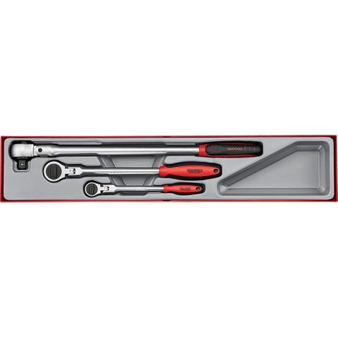 3pc Long Arm Ratchet Flex Head Set TTX -Teng