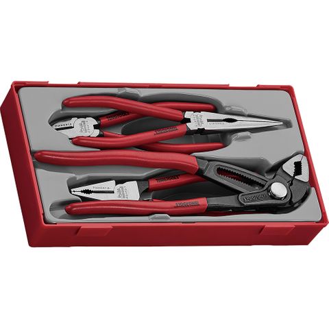 4pc Plier Set Vinyl Grip Q TT1 -Teng