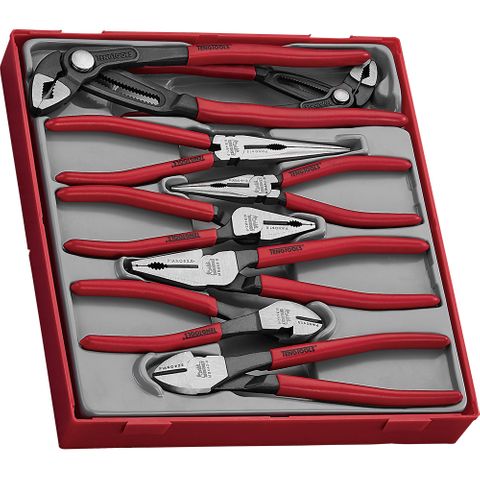 8pc Plier Set Vinyl Grip Q TT2 -Teng