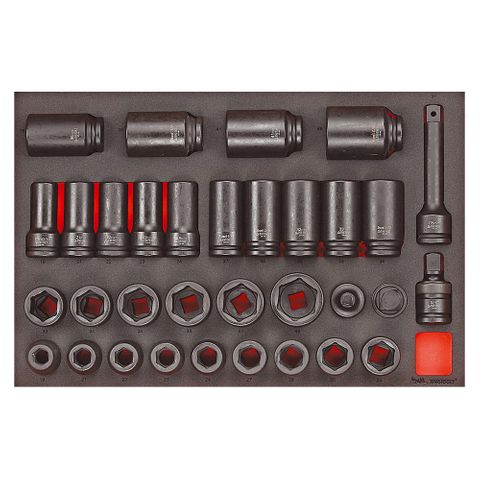 33pc 3/4in Dr. Impact Socket & Acc. Set (EVA) -Teng