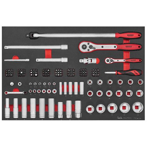 126pc Socket Set 1/4 & 1/2in Dr. (EVA) -Teng