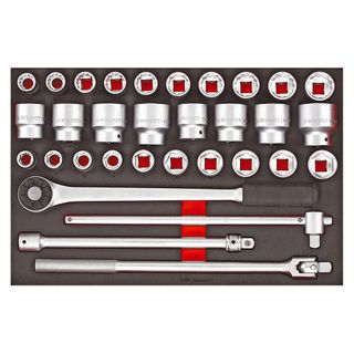 32pc 3/4in Dr. MM/AF Socket & Acc. Set (EVA) -Teng