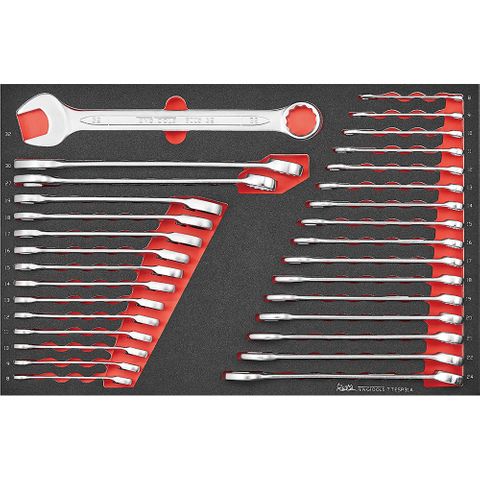 31pc Metric Combination & Ratcheting Spanner Set -Teng