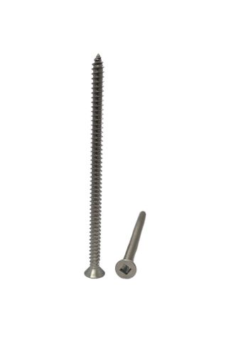 8G x 2 Countersunk Self Tapping Screw 304 Stainless Steel Square