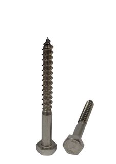 8 x 90 Coach Screw 316 Stainless Steel