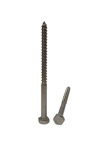 8 x 100 Coach Screw 316 Stainless Steel