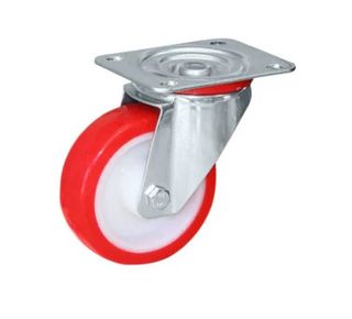 Castor Swivel Red Urethane 100mm