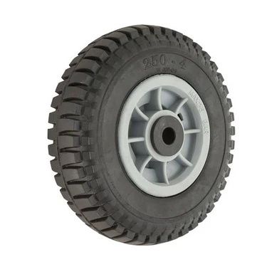 Wheel Grey Plastic Rim 250x4 Solid Tyre 5/8-Bush