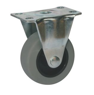Castor Fixed Grey Urethane 50mm