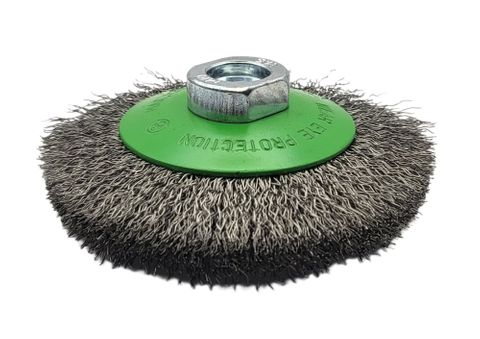 Bevel Wire Brush Stainless Steel 115mm x M14