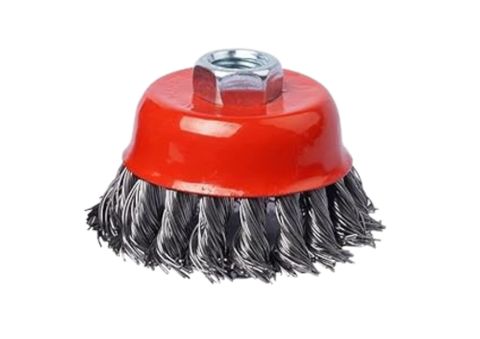 Wire Twist Knot Cup Brush 75mm Multi Fit Bore